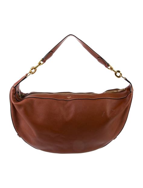 celine leandre|Celine Medium Leandre Hobo Bag .